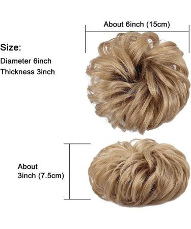 Hair Bun Hairpiece for Women Synthetic Bun Hair Extension Messy Bun Hair Piece Elastic Wavy Curly Chignon Updo Fake Scrunchies Ponytail Extension for Women Girls Hair Chignons(24T613) - Buy Online on GoSupps.com