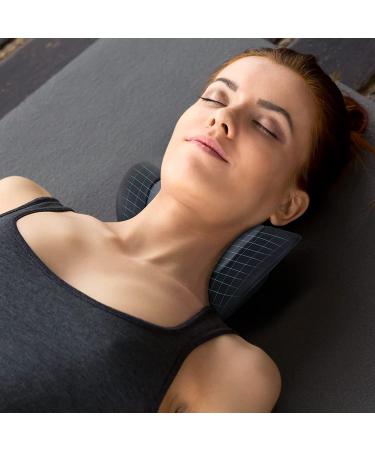 Neck Stretcher for Neck Pain Relief - Cervical Traction Device for TMJ and Muscle Relaxation - Chiropractic Pillow for Spine Alignment (Black) - Buy Online on GoSupps.com