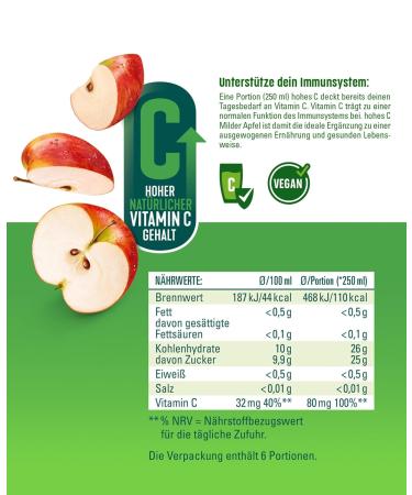 High C Mild Apple Juice 1.5L (Pack of 2) | 100% Juice No Added Sugar Vegan & Vitamin C Boost - Buy Online on GoSupps.com