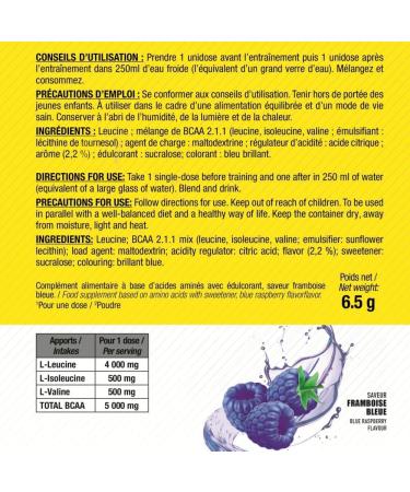 BCAA POUDRE 8.1.1 Zero - Acides Amin s Musculation Vegan - Votre Alli Pour Des Entra nements Efficaces - Performance Accentu e - 500g - Saveur Th P che - Eric Favre - Buy Online on GoSupps.com