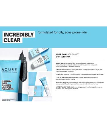Acure Incredibly Clear Charcoal Lemonade Mask 1.7 fl oz - Purifying Facial Treatment - Buy Online on GoSupps.com