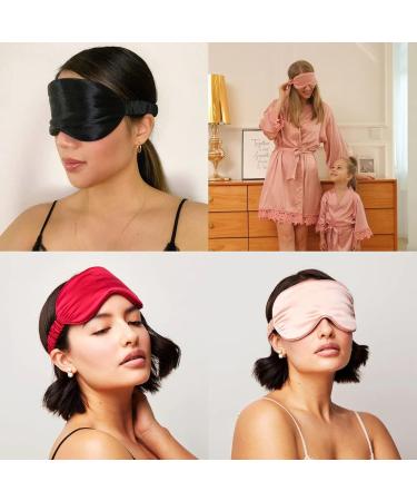 14PCS Satin Sleep Eye Masks for Women Men - Soft Blindfold Eyeshade with Elastic Strap - Buy Online on GoSupps.com