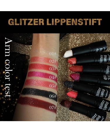  EONFAVE Shimmer Red Lipstick Diamond Glitter 24-hour lipstick long-lasting highly pigmented non-sticky for women (02 lip) - Buy Online on GoSupps.com