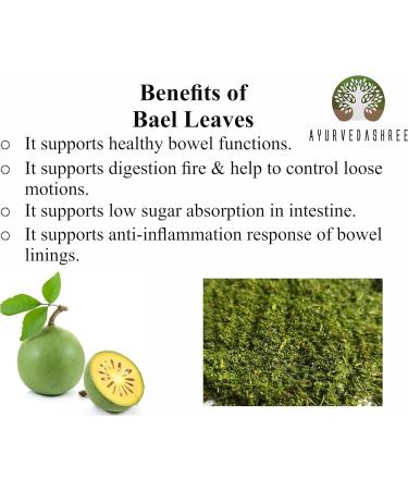 AYURVEDASHREE Bilva Powder - Bael Leaves Powder - Aegle marmelos -100 Gm - Supports Proper Function of The Bowels - Buy Online on GoSupps.com