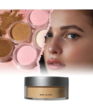 Translucent Powder Setting Powder Shimmer Finishing Powder Oil Control for Long Lasting Makeup Lightweight Loose Powder Waterproof Blurring Powder for All Skin Tones (#N03 (Dark Complexion) 0.21 Oz) #N03 (Dark Complexion) 6 g (Pack of 1)
