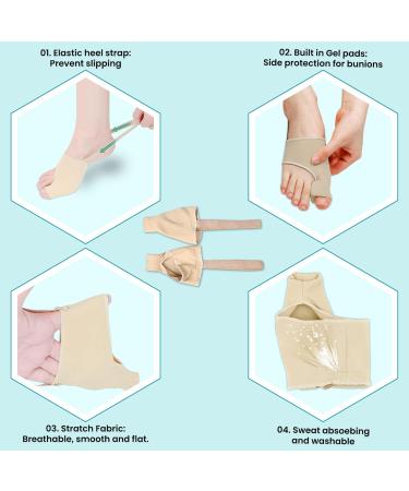 Bunion Corrector for Women & Men | Comfortable Toe Straightener Socks | Hallux Valgus Pain Relief | Breathable & Non-Slip Design - Buy Online on GoSupps.com