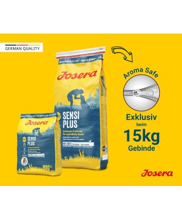 Josera Sensiplus Dog Food (5 x 900g) | Premium Duck Formula for Sensitive Dogs | 4.5 kg Super Premium Dry Dog Food - Buy Online on GoSupps.com