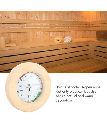 Kuuleeyn 2-in-1 Sauna Hygrothermographer - Wooden Wall-Mounted Thermometer & Hygrometer for Real-Time Monitoring - Buy Online on GoSupps.com