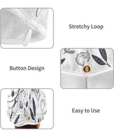 Koala Tree Hair Towel 2 Pack - Super Absorbent Quick Dry Hair Turbans for Women & Girls | Ultimate Hair Drying Solution - Buy Online on GoSupps.com