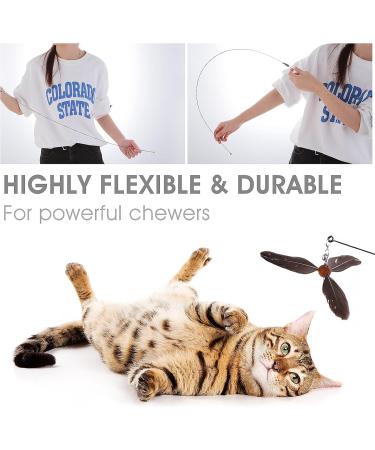 Cobee Cat Feather Propeller Wall Toys - Interactive Replacement Refills for Kittens (Black + Gray) | Fun Chaser Toy & Attachments - Buy Online on GoSupps.com