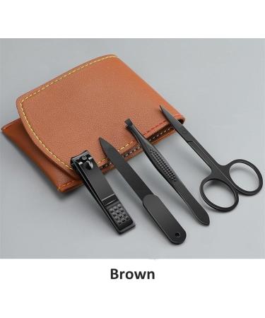 Portable Nail Clipper Set Nail Enhancement Set Stainless Steel Nail Clipper Tool Travel (Color : Brown) - Buy Online on GoSupps.com