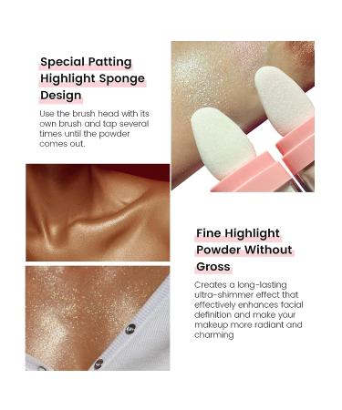 Polvo De Hadas Highlighter Stick - Shimmer Face & Body Glitter Makeup Gift - White Moonbeam - Buy Online on GoSupps.com