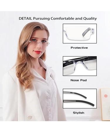 Shop Blue Light Reading Glasses for Men & Women - 4 Pairs 1.5x Magnification Black - Perfect for Computer Use - Buy Online on GoSupps.com