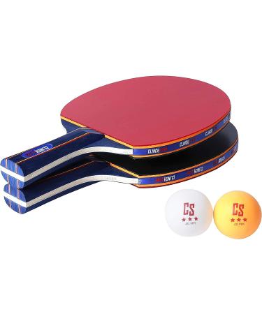 Premium Ping Pong Paddle Set - 2 Rackets, 3 Star Balls, Carry Case - Table Hooks, Organizing System - Buy Online on GoSupps.com
