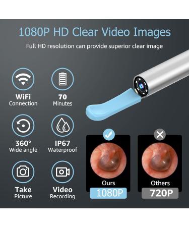 Wireless Ear Wax Removal Otoscope with 6 LED Lights - 1080P Camera for iPhone, iPad & Android | Visual Ear Scope for Smartphones - Buy Online on GoSupps.com