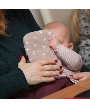 Hugo Frosch Mini Hot Water Bottle 0.2L | Organic Cotton Cover - Anchor Light Brown | Eco-Friendly Comfort - Buy Online on GoSupps.com