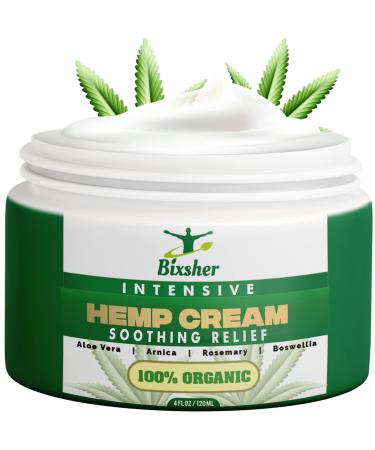 Hemp Cream | Muscle & Joints Soothing Relief Cream | Intensive Natural High Strength Formulation Hemp Extract | MSM Arnica & Menthol | Discomfort in Feet Knees Back Neck Shoulders
