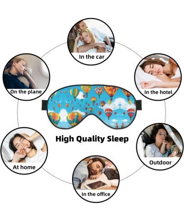 Colorful Blue Sky Print Eye Mask | Soft Comfort Unisex Sleep Mask for Travel Yoga & Shift Work - Perfect Black Shade Cover - Buy Online on GoSupps.com