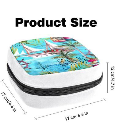 GIAPB Sanitary Napkin Storage Bag - Boat Blue Period Tampon Makeup Pad Pouch | 2125 - Buy Online on GoSupps.com