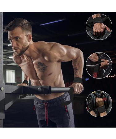 Buy 2 Pieces Train Aid Strength Training Straps - Gym Bodybuilding Grip Aids for Men & Women - Black - Buy Online on GoSupps.com