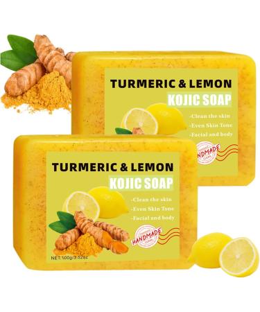  MEITREND Tourmeric Kojic Acid Lemon Turmeric Soap for Removing Dark Spots from Face and Body Turmeric and Kojic Acid Soap Lemon Shine Soap - Cleanser - 2 Pack - Buy Online on GoSupps.com