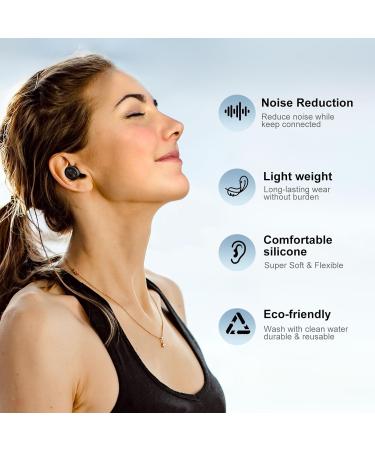 Buy Ear Plugs for Noise Reduction - Reusable Soft Silicone for Sleep Concerts Work & Travel - 30dB Hearing Protection with Storage Case - Black - Buy Online on GoSupps.com