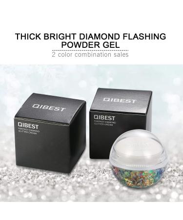 2Pcs Vegan Holographic Body Glitter Cruelty-Free Nail Hair Face & Body Glitter for Festivals & Cosplay - Buy Online on GoSupps.com