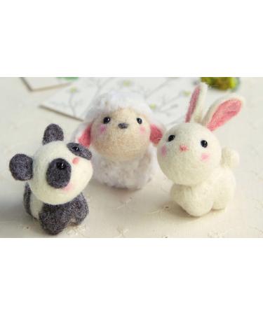 Hamanaka Small Friends Needle Felting Kit - Panda, Sheep, Rabbit | H441-481 - Buy Online on GoSupps.com