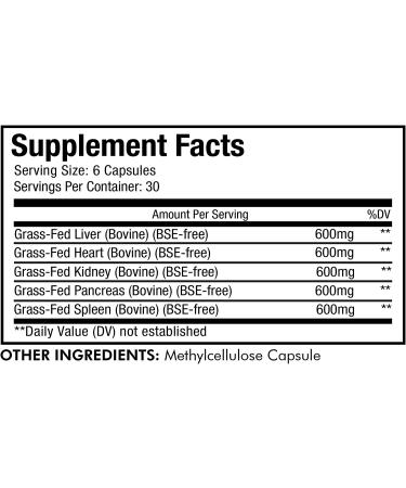 CodeAge Grass-Fed Beef Organs - 180 Capsules for Nutrient Power - Buy Online on GoSupps.com