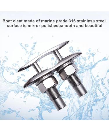 SUNOOM 5 Inch 316 Stainless Steel Boat Pull up Deck Cleat - Heavy Duty Marine Dock Cleat - Buy Online on GoSupps.com