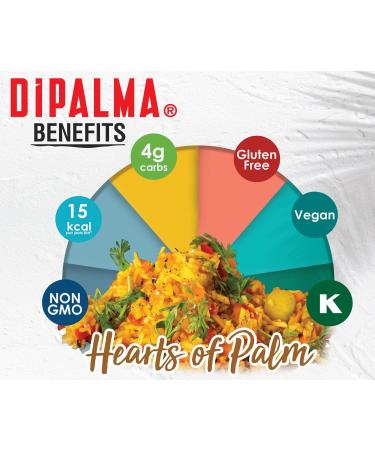 DiPalma - Low Carb Gluten Free Hearts of Palm Rice Style | 4g of Carbs | 4 Unit Pouch per Pack (4-Pack) - Buy Online on GoSupps.com