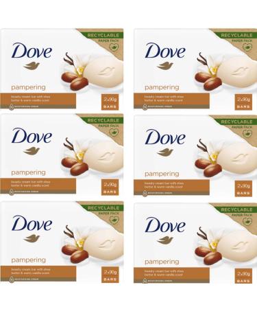 Dove Dove Beauty Cream Bar Solid Soap Various Fragrances 2 x 90 g (6 Units Vanilla & Shea)