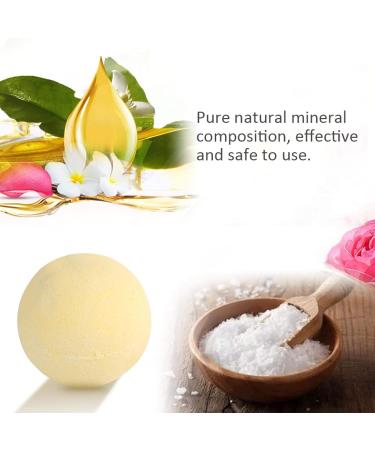 Natural Handmade Bath Bombs with Essential Oils - Aromatherapy Relaxation & Moisturizing Spa Bath Balls (Yellow) - International Shipping Available - Buy Online on GoSupps.com
