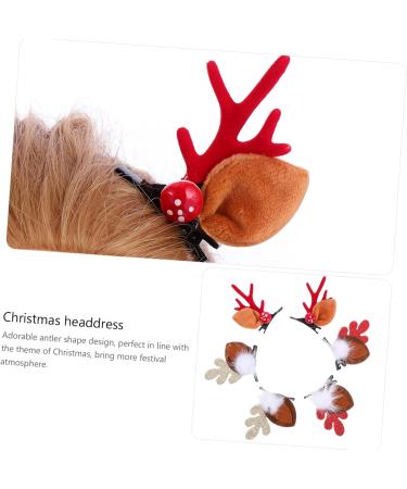 FRCOLOR 6 Pairs Antler Hair Clip Reindeer Antler Headpiece Christmas Hair Clips for Women Snowman Hair Christmas Hair Barrette Christmas Hairpin Horn Tiara Head Button Child Cloth Antlers - Buy Online on GoSupps.com