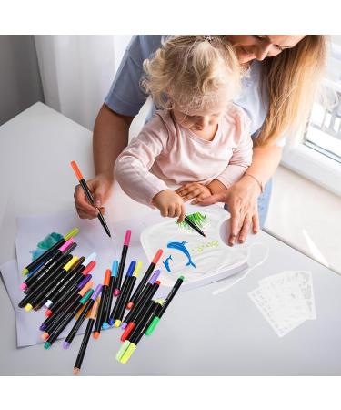 Tigvio Baby Bibs Set - 12 Colorful Customizable Bibs with 24 Textile Pens & 5 Stencils for Baby Showers Gender Reveals & Parties - Buy Online on GoSupps.com