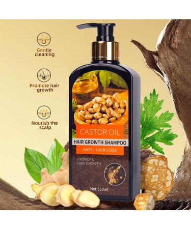 Hocossy Castor Oil Hair Growth Shampoo - Volumizing Shampoo for Hair Loss Thin Hair Shampoo for Men & Women Natural Ingredients 350m Castor Oil Shampoo - Buy Online on GoSupps.com