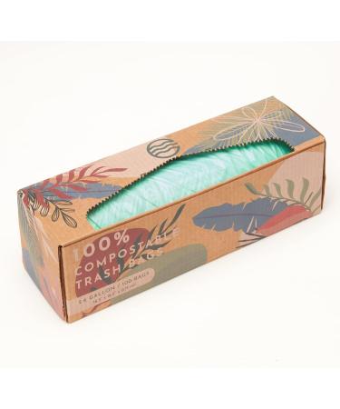 ECO WAVE 2.6 Gallon Compostable Trash Bags - 100 Count | ASTM D6400 & EN 13432 Certified | Biodegradable and US BPI Certified - Buy Online on GoSupps.com