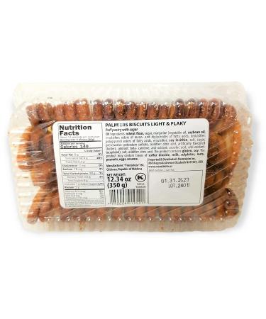 Belevini Palmiers Biscuits 350g - Light Flaky Puff Pastry, Kosher & Sweet - Pack of 3 - Buy Online on GoSupps.com