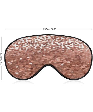Buy Rose Gold Glitter Sleep Mask - Light Blocking Eye Cover with Adjustable Strap | Perfect for Restful Sleep - Buy Online on GoSupps.com