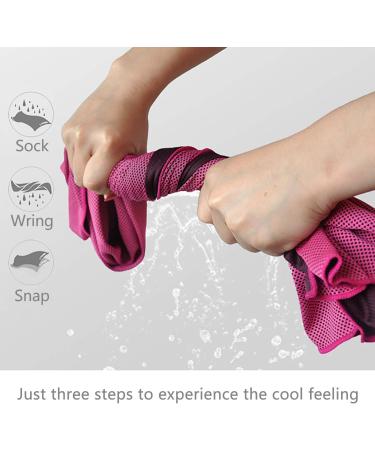 Ailawuu 6 Pack Cooling Towels for Neck and Face Ice Towel Soft Breathable Chilly Towel Microfiber Towel for Camping Workout Sports Yoga Golf Gym Fitness Travel - Buy Online on GoSupps.com