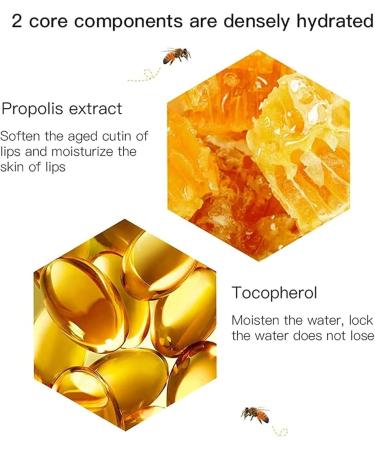 MTDBAOD Honey Lip Mask Propolis Moisturizing Honey Lip Mask Lip Balm Nourishing Anti-Wrinkle Lip Care Prevention Dry and Crack Lip Scrubs for Dry Lips (2PCS) - Buy Online on GoSupps.com