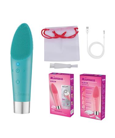 MARSKE Electric Shavers for Women 3 in 1 Silicone Facial Cleansing Brush Massage and Shaving USB Fast Charge Pink Beauty Cleansing & Massager Electric Razor (Green)