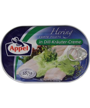 Appel Herring Fillets in Dill-Kraeuter ( Dill Herbs ) Creme -200g