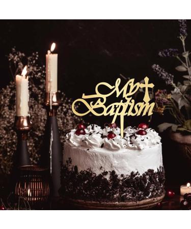 My Baptism Cake Topper Baby Baptism Cake Toppers Baby Baptism Gifts New Baby Pregnancy Announcement Party Supplies For New Mom Custom Gold Style-19 - Buy Online on GoSupps.com