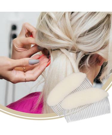 2 Pcs Bump It Up Volume Hair Base Hair Comb for Long Thin Hair Bump Fluffy Hair Bun Maker Tool Hair Styling Accessories for Women Lady Girl (White) - Buy Online on GoSupps.com