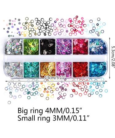 Myhose Round Sequins Nail Art Glitter | 3D Holographic Nail Seed Accessories | Multicolor Circle Flakes for DIY Decoration - Buy Online on GoSupps.com