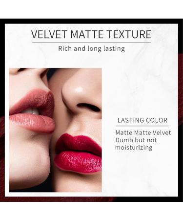  EONFAVE 24 Hours Lipstick 4 Colors Waterproof Matte Velvet Non Adhesive Cigarette Case Silky Texture Highly Pigmented Lipstick for Women Girls - Buy Online on GoSupps.com