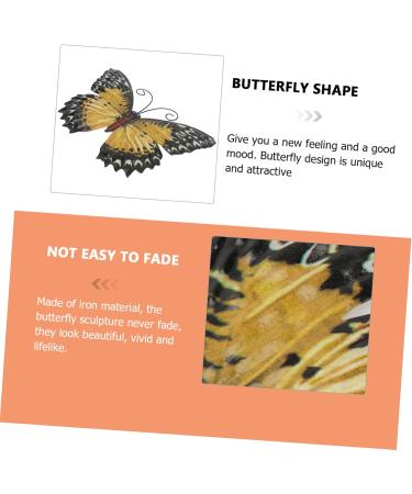 1pc Wrought Iron Butterfly Pendant Gold Office Hanging 19x13cm Yellow - Buy Online on GoSupps.com