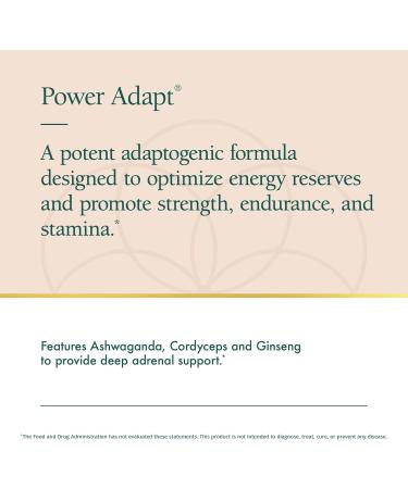 Natura Health Products Power Adapt - Deep Adrenal & Endocrine Support Supplement with Ashwagandha Ginseng & Cordyceps - 60 Capsules for Optimal Health - Buy Online on GoSupps.com