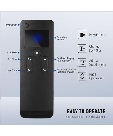 NEEWER RT111 Remote Control for Teleprompter App - Bluetooth, Silent Button - iOS Android Compatible - X1 PRO, X14 PRO, X17 - Buy Online on GoSupps.com